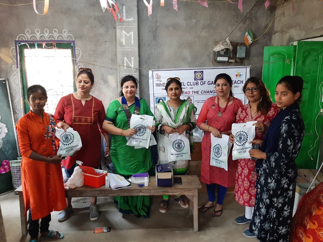 DISTRIBUTION OF SANITARY NAPKINS BY IWC GARDEN REACH
